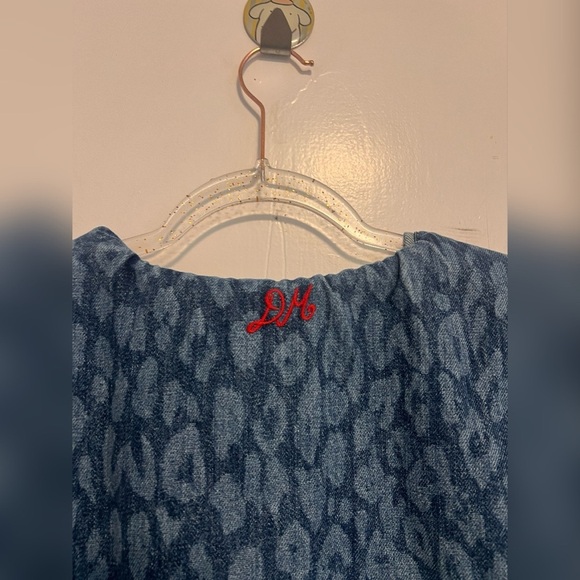 Damson Madder. Goldie Dress Denim Leopard Laser NEW W/TAG Sold out Size 4 - Picture 4 of 7
